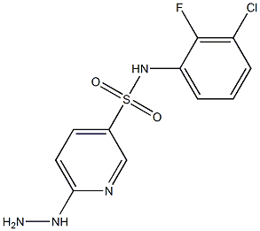 N-(3-chloro-2-fluorophenyl)-6-hydrazinylpyridine-3-sulfonamide Struktur