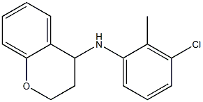 N-(3-chloro-2-methylphenyl)-3,4-dihydro-2H-1-benzopyran-4-amine Structure