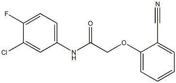 N-(3-chloro-4-fluorophenyl)-2-(2-cyanophenoxy)acetamide 化学構造式