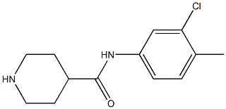 N-(3-chloro-4-methylphenyl)piperidine-4-carboxamide 结构式