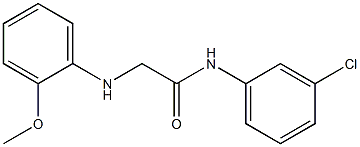 N-(3-chlorophenyl)-2-[(2-methoxyphenyl)amino]acetamide,,结构式