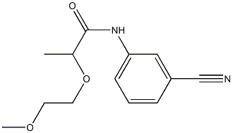 N-(3-cyanophenyl)-2-(2-methoxyethoxy)propanamide,,结构式