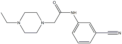 N-(3-cyanophenyl)-2-(4-ethylpiperazin-1-yl)acetamide 结构式