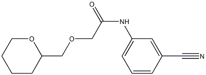 N-(3-cyanophenyl)-2-(oxan-2-ylmethoxy)acetamide,,结构式