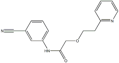 N-(3-cyanophenyl)-2-[2-(pyridin-2-yl)ethoxy]acetamide Structure