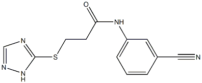 N-(3-cyanophenyl)-3-(1H-1,2,4-triazol-5-ylsulfanyl)propanamide 化学構造式