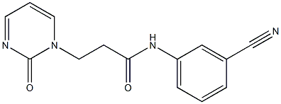 N-(3-cyanophenyl)-3-(2-oxo-1,2-dihydropyrimidin-1-yl)propanamide,,结构式