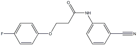 N-(3-cyanophenyl)-3-(4-fluorophenoxy)propanamide 结构式