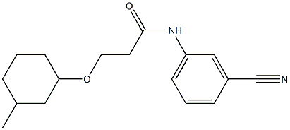 N-(3-cyanophenyl)-3-[(3-methylcyclohexyl)oxy]propanamide Struktur