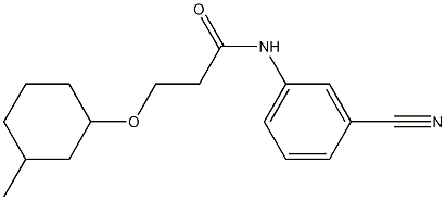 N-(3-cyanophenyl)-3-[(3-methylcyclohexyl)oxy]propanamide Structure