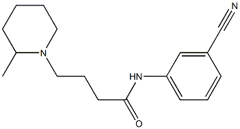 N-(3-cyanophenyl)-4-(2-methylpiperidin-1-yl)butanamide Struktur