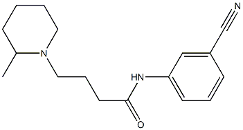 N-(3-cyanophenyl)-4-(2-methylpiperidin-1-yl)butanamide 结构式