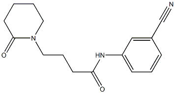 N-(3-cyanophenyl)-4-(2-oxopiperidin-1-yl)butanamide 结构式