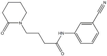 N-(3-cyanophenyl)-4-(2-oxopiperidin-1-yl)butanamide Structure