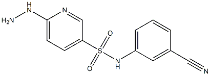 N-(3-cyanophenyl)-6-hydrazinylpyridine-3-sulfonamide 结构式