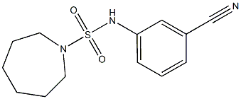 N-(3-cyanophenyl)azepane-1-sulfonamide 化学構造式