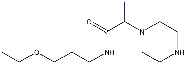 N-(3-ethoxypropyl)-2-(piperazin-1-yl)propanamide Structure