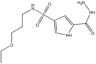 N-(3-ethoxypropyl)-5-(hydrazinocarbonyl)-1H-pyrrole-3-sulfonamide 结构式