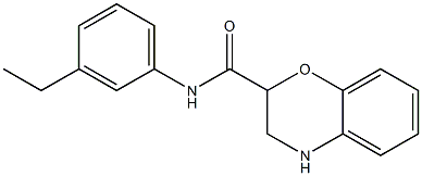 N-(3-ethylphenyl)-3,4-dihydro-2H-1,4-benzoxazine-2-carboxamide 结构式