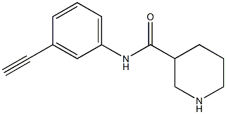 N-(3-ethynylphenyl)piperidine-3-carboxamide 化学構造式