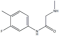 N-(3-fluoro-4-methylphenyl)-2-(methylamino)acetamide 结构式