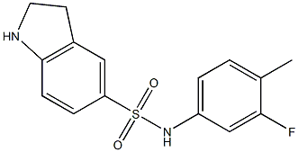 N-(3-fluoro-4-methylphenyl)-2,3-dihydro-1H-indole-5-sulfonamide