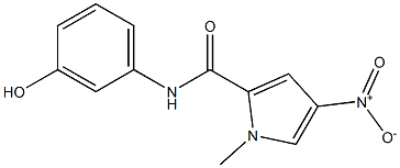 N-(3-hydroxyphenyl)-1-methyl-4-nitro-1H-pyrrole-2-carboxamide,,结构式