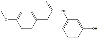 N-(3-hydroxyphenyl)-2-(4-methoxyphenyl)acetamide Struktur