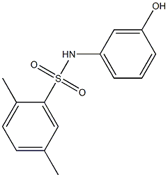 N-(3-hydroxyphenyl)-2,5-dimethylbenzene-1-sulfonamide,,结构式