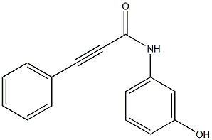 N-(3-hydroxyphenyl)-3-phenylprop-2-ynamide 化学構造式