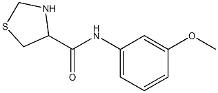 N-(3-methoxyphenyl)-1,3-thiazolidine-4-carboxamide,,结构式