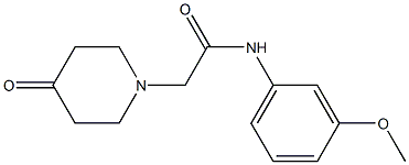 N-(3-methoxyphenyl)-2-(4-oxopiperidin-1-yl)acetamide Structure