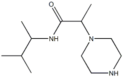 N-(3-methylbutan-2-yl)-2-(piperazin-1-yl)propanamide,,结构式