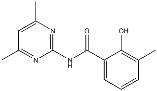 N-(4,6-dimethylpyrimidin-2-yl)-2-hydroxy-3-methylbenzamide Struktur