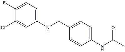 N-(4-{[(3-chloro-4-fluorophenyl)amino]methyl}phenyl)acetamide Structure