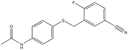 N-(4-{[(5-cyano-2-fluorophenyl)methyl]sulfanyl}phenyl)acetamide Structure