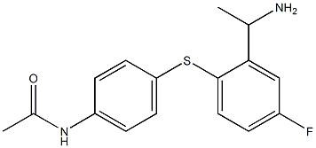 N-(4-{[2-(1-aminoethyl)-4-fluorophenyl]sulfanyl}phenyl)acetamide Structure