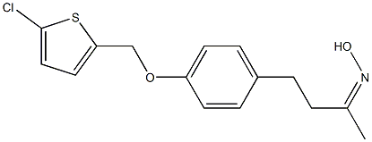 N-(4-{4-[(5-chlorothiophen-2-yl)methoxy]phenyl}butan-2-ylidene)hydroxylamine