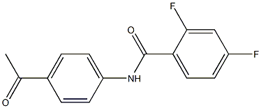 N-(4-acetylphenyl)-2,4-difluorobenzamide 结构式