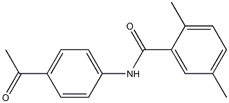 N-(4-acetylphenyl)-2,5-dimethylbenzamide 化学構造式