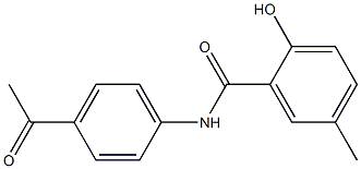 N-(4-acetylphenyl)-2-hydroxy-5-methylbenzamide Structure