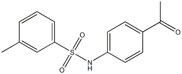 N-(4-acetylphenyl)-3-methylbenzenesulfonamide,,结构式