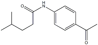 N-(4-acetylphenyl)-4-methylpentanamide Struktur