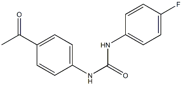 N-(4-acetylphenyl)-N'-(4-fluorophenyl)urea 结构式