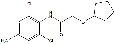 N-(4-amino-2,6-dichlorophenyl)-2-(cyclopentyloxy)acetamide 结构式