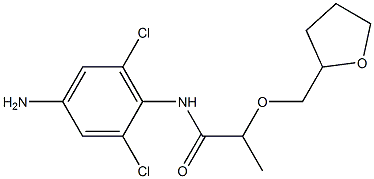 N-(4-amino-2,6-dichlorophenyl)-2-(oxolan-2-ylmethoxy)propanamide,,结构式