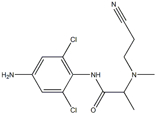 N-(4-amino-2,6-dichlorophenyl)-2-[(2-cyanoethyl)(methyl)amino]propanamide Structure