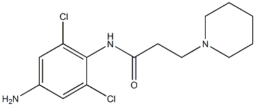 N-(4-amino-2,6-dichlorophenyl)-3-(piperidin-1-yl)propanamide 结构式