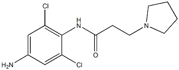 N-(4-amino-2,6-dichlorophenyl)-3-(pyrrolidin-1-yl)propanamide Struktur