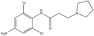 N-(4-amino-2,6-dichlorophenyl)-3-(pyrrolidin-1-yl)propanamide Structure